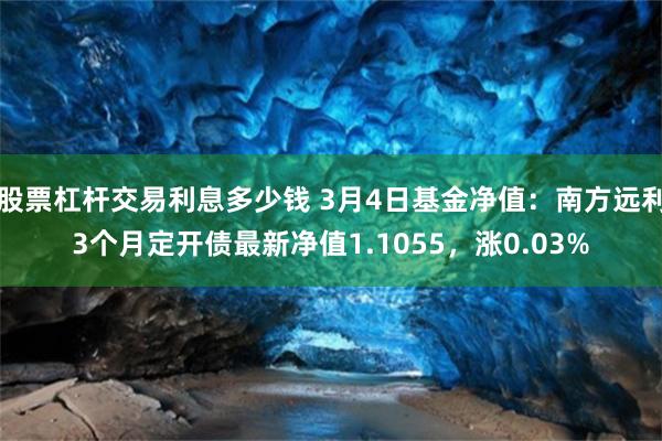 股票杠杆交易利息多少钱 3月4日基金净值：南方远利3个月定开债最新净值1.1055，涨0.03%