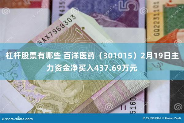 杠杆股票有哪些 百洋医药（301015）2月19日主力资金净买入437.69万元