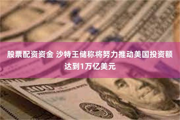股票配资资金 沙特王储称将努力推动美国投资额达到1万亿美元