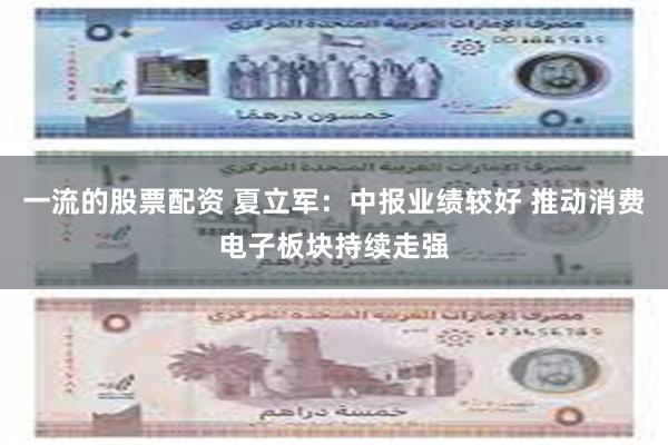 一流的股票配资 夏立军：中报业绩较好 推动消费电子板块持续走强
